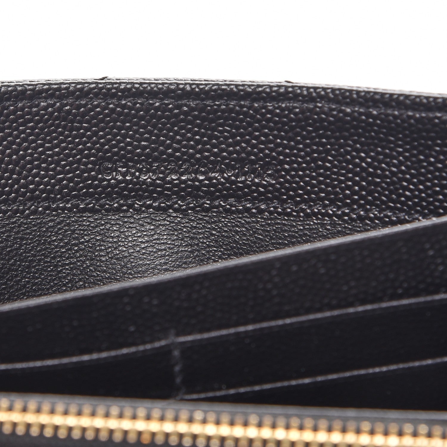 Saint Laurent Grain De Poudre Matelasse Chevron Monogram Flap Wallet Black 8 of 9