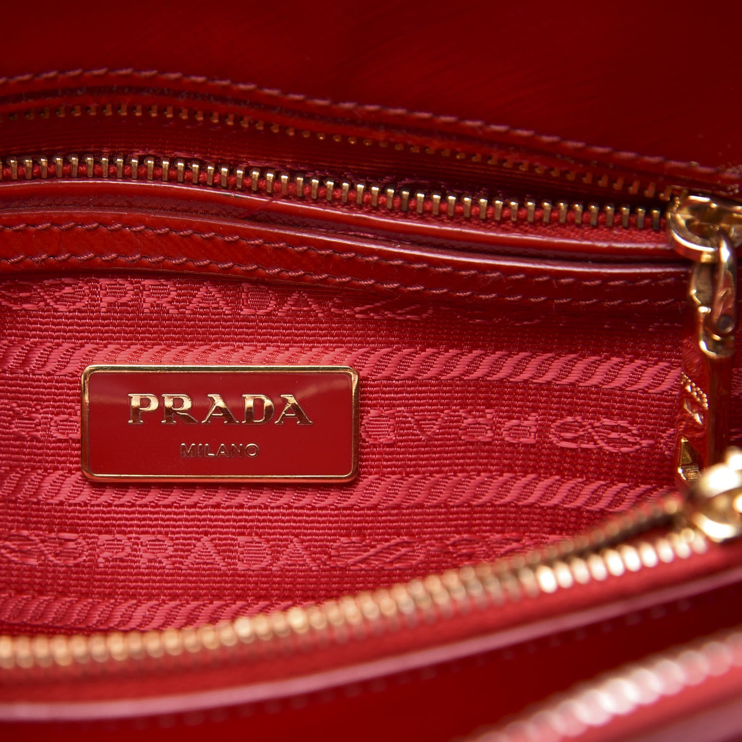 Saffiano Vernice Mini Promenade Tote Rosso