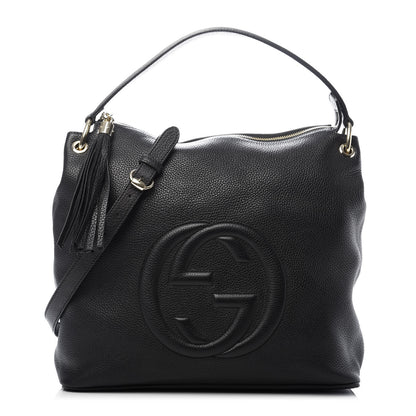 Gucci Pebbled Calfskin Large Soho Hobo Black 1 of 9