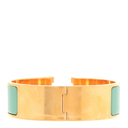 Hermes Enamel Wide Clic Clac H Bracelet GM Vert Aqua 3 of 6