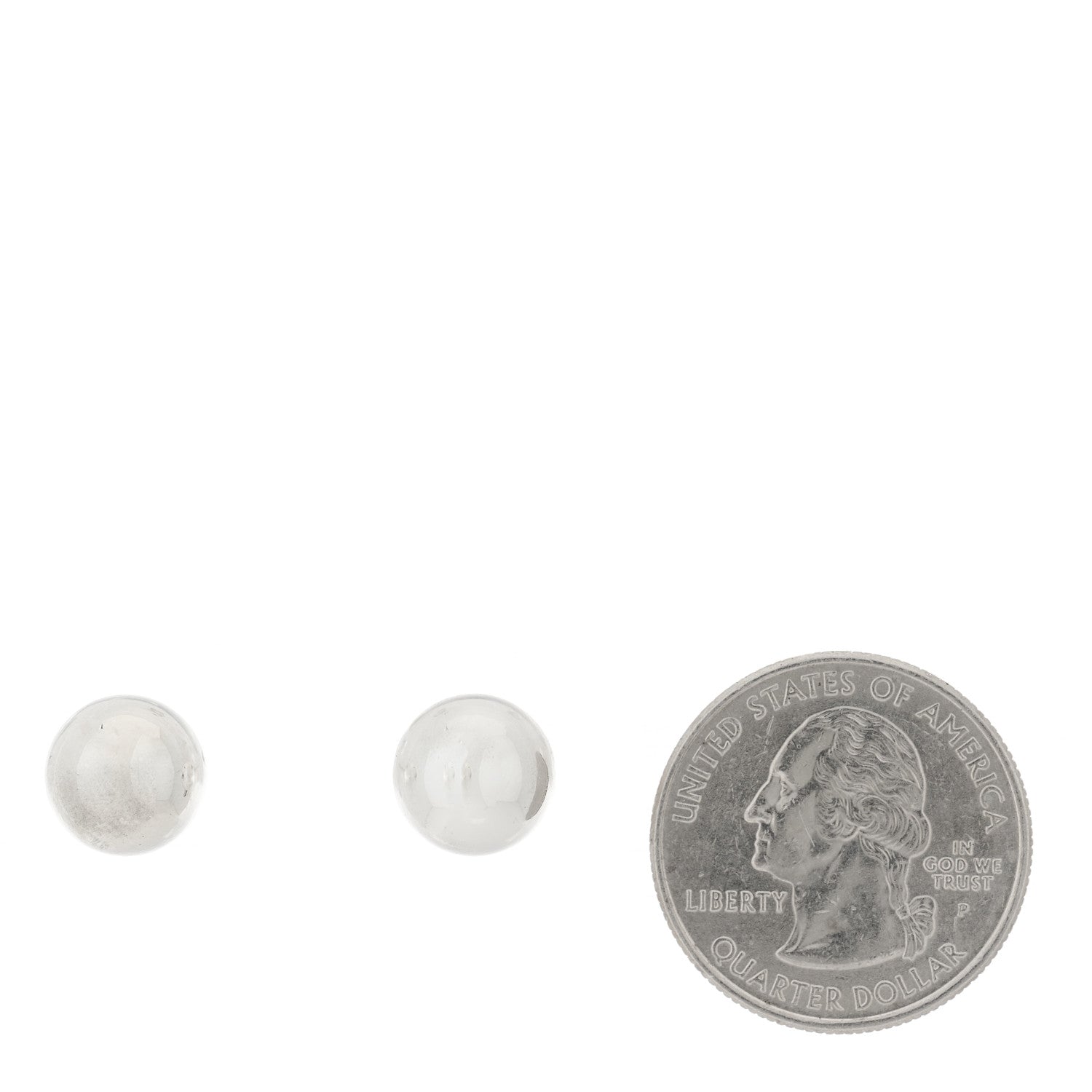 Tiffany Sterling Silver 10mm HardWear Ball Earrings 2 of 4