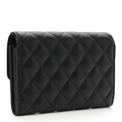 Chanel Caviar Quilted Medium Flap Wallet Black 3 of 9