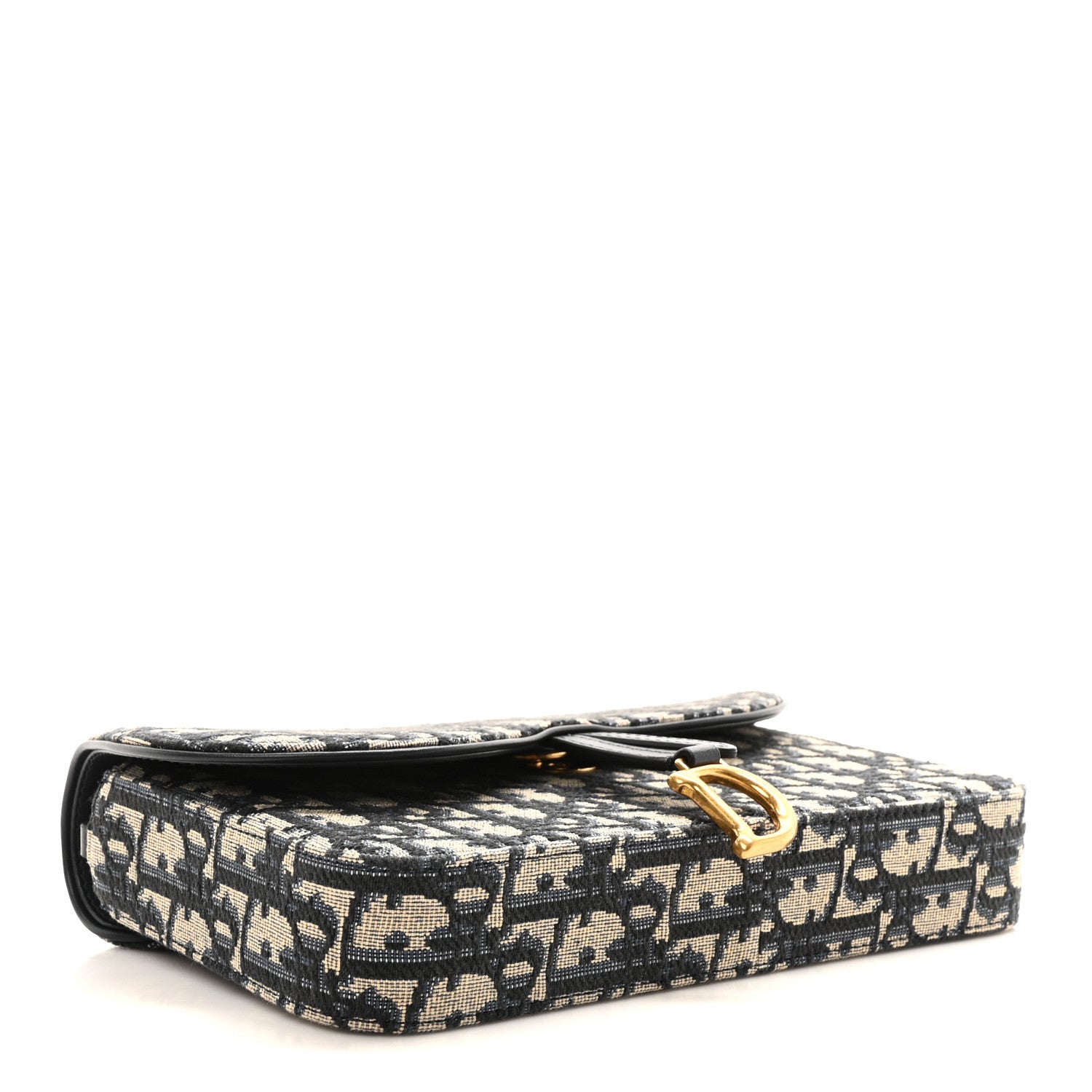 Christian Dior Oblique Saddle Chain Pouch Blue 4 of 10