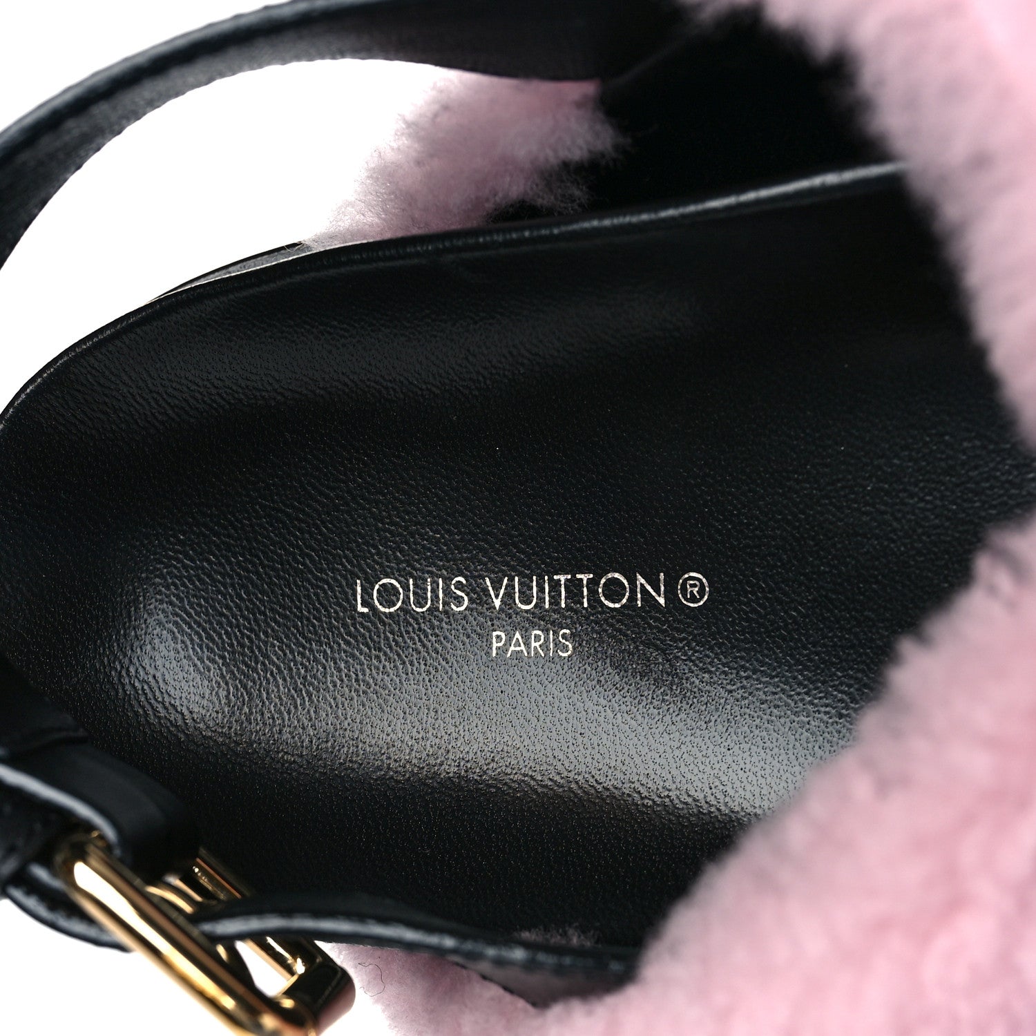 Louis Vuitton Shearling Paseo Sandals 39 Pink 7 of 7