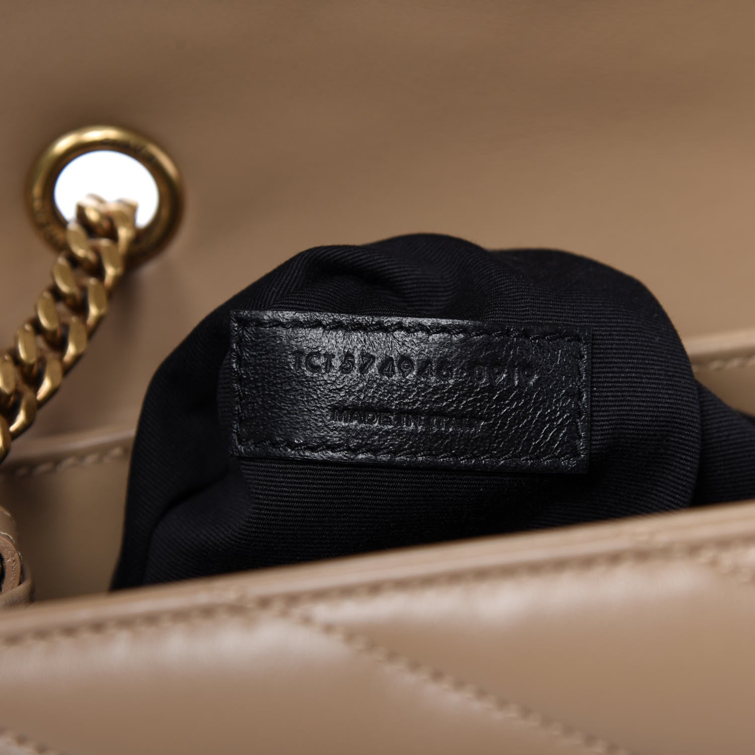 Saint Laurent Calfskin Y Quilted Monogram Medium Loulou Chain Satchel Dark Latte 9 of 11
