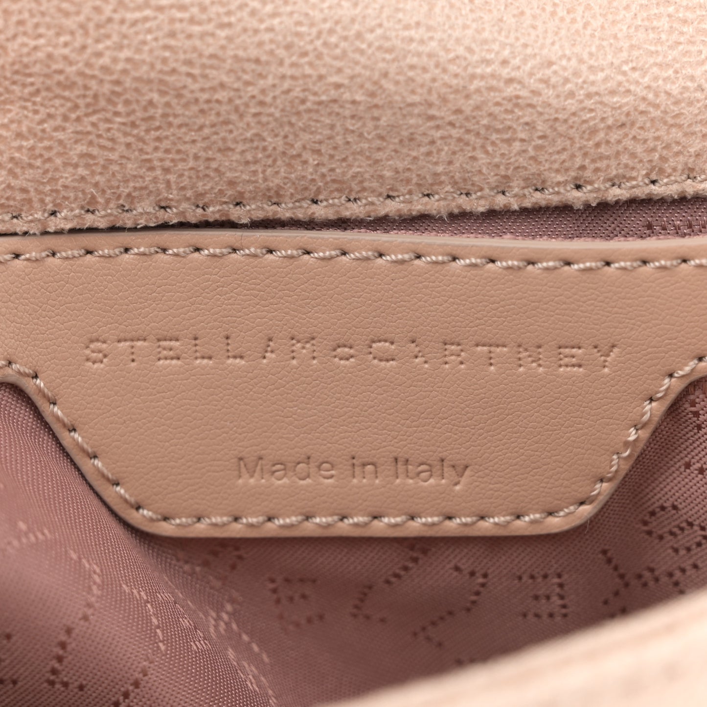 Shaggy Deer Mini Fold Over Falabella Crystal Crossbody Blush Nude