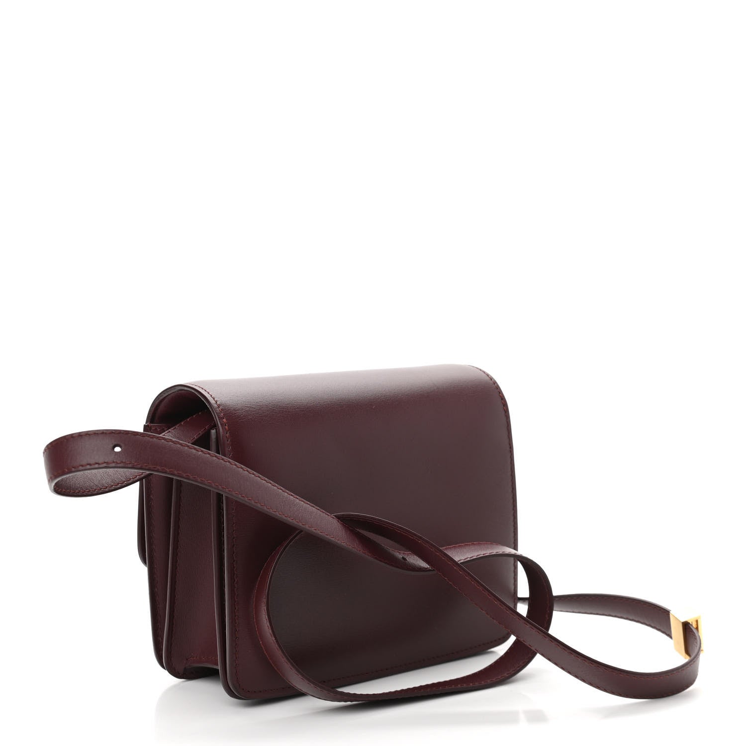 Celine Box Calfskin Small Classic Box Flap Bag Burgundy 3 of 13