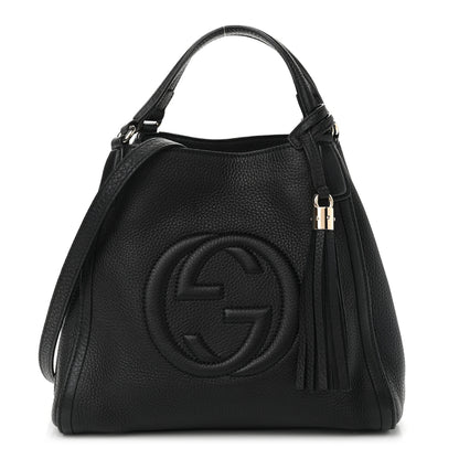 Gucci Pebbled Calfskin Small Soho Shoulder Bag Black 1 of 11