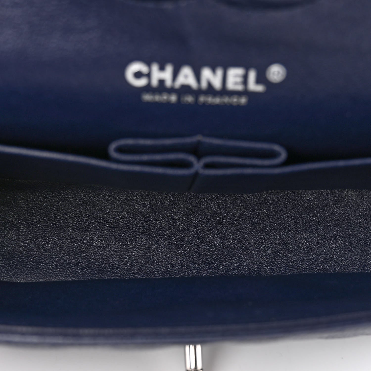 Chanel Caviar Quilted Medium Double Flap Navy 5 of 9