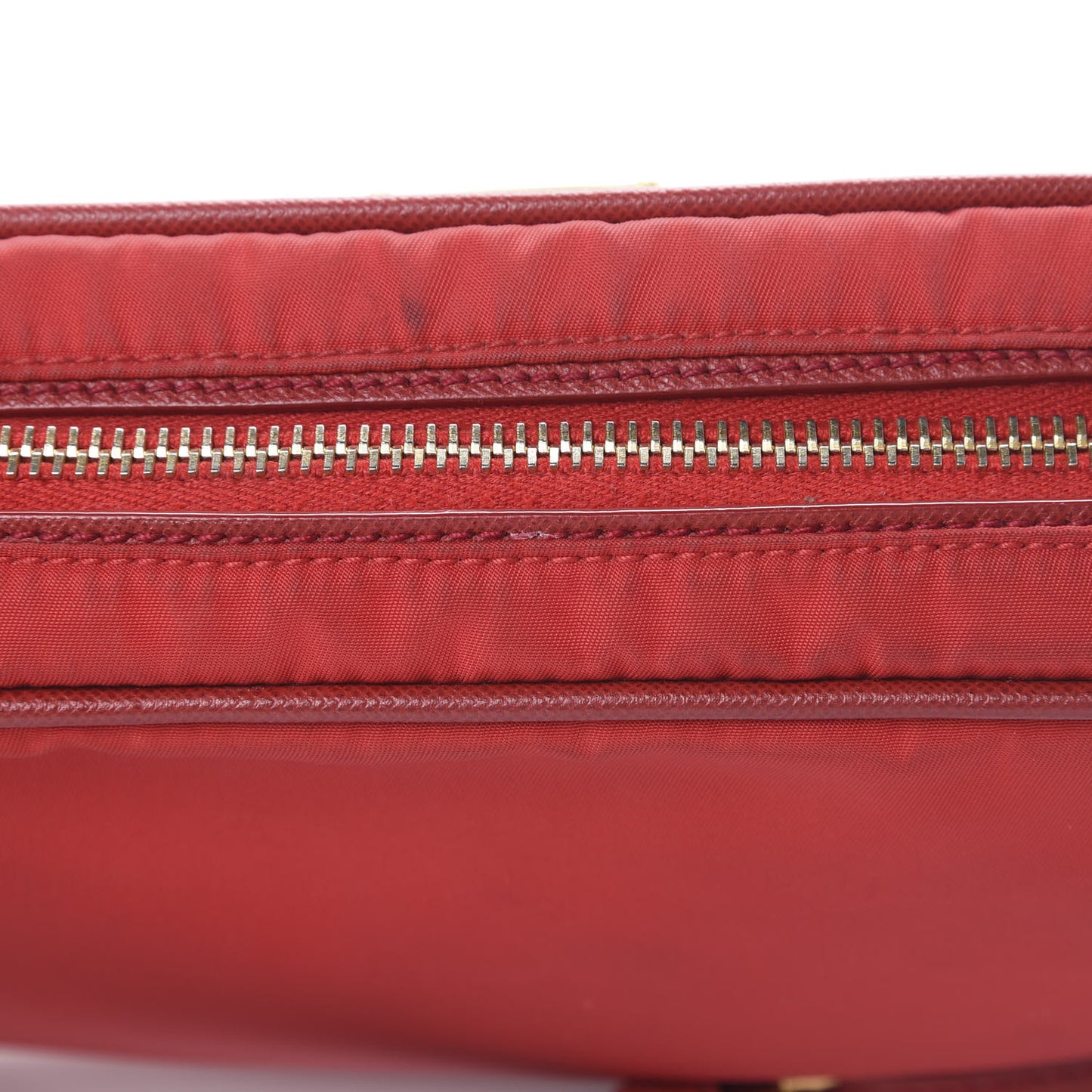 Tessuto Nylon Saffiano Small Crossbody Rosso