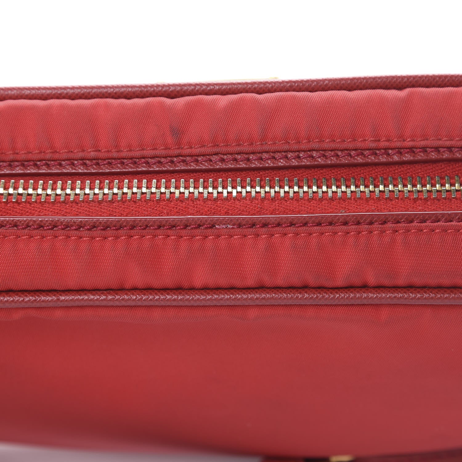 Prada Tessuto Nylon Saffiano Small Crossbody Rosso 13 of 15