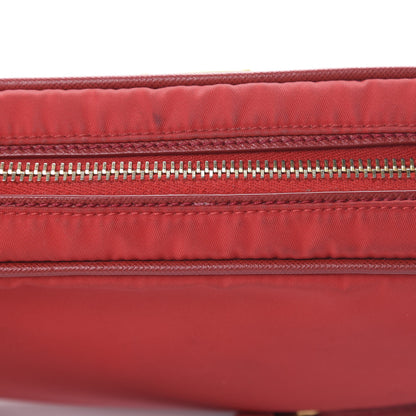 Prada Tessuto Nylon Saffiano Small Crossbody Rosso 13 of 15