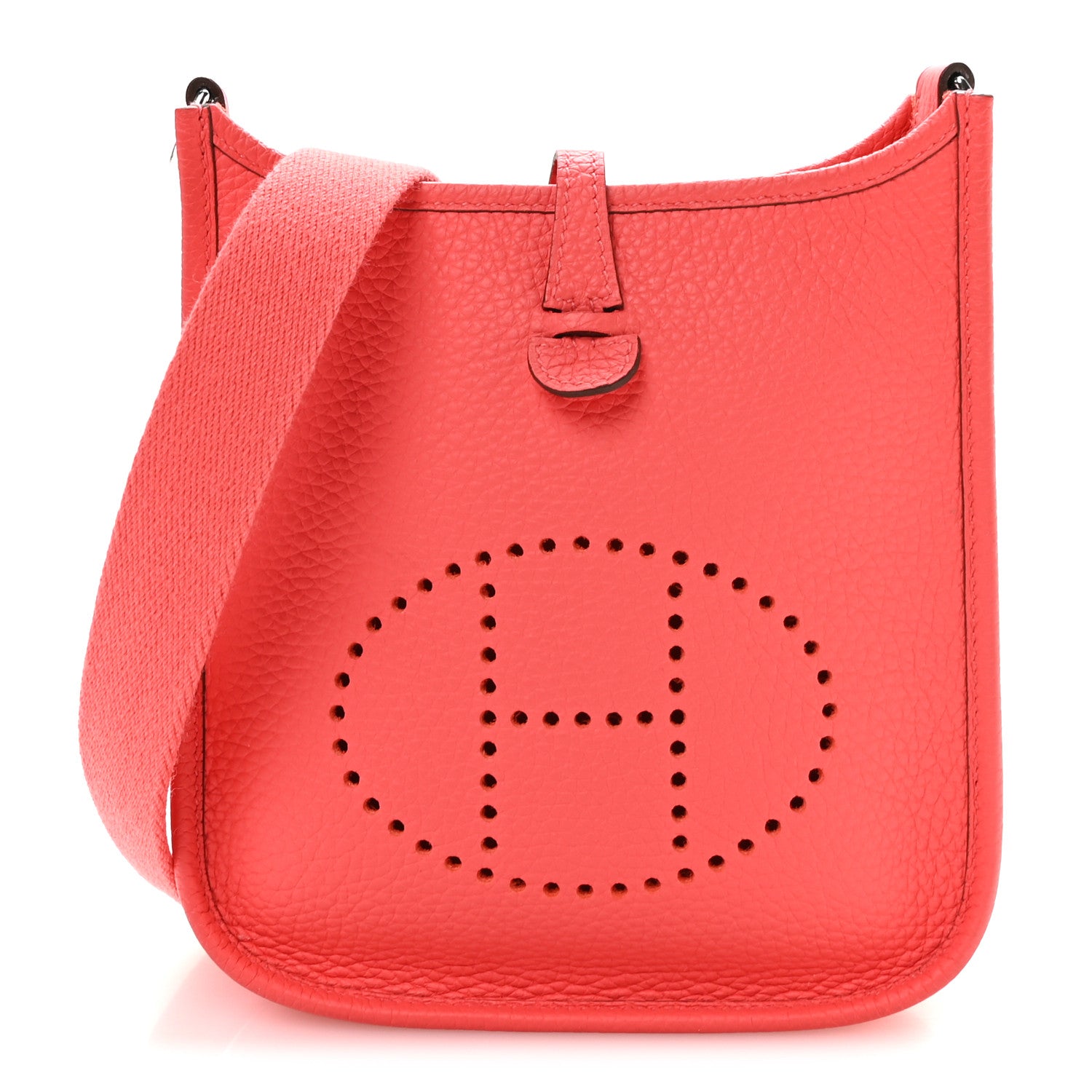Hermes Taurillon Clemence Evelyne TPM Rouge Pivoine 1 of 12