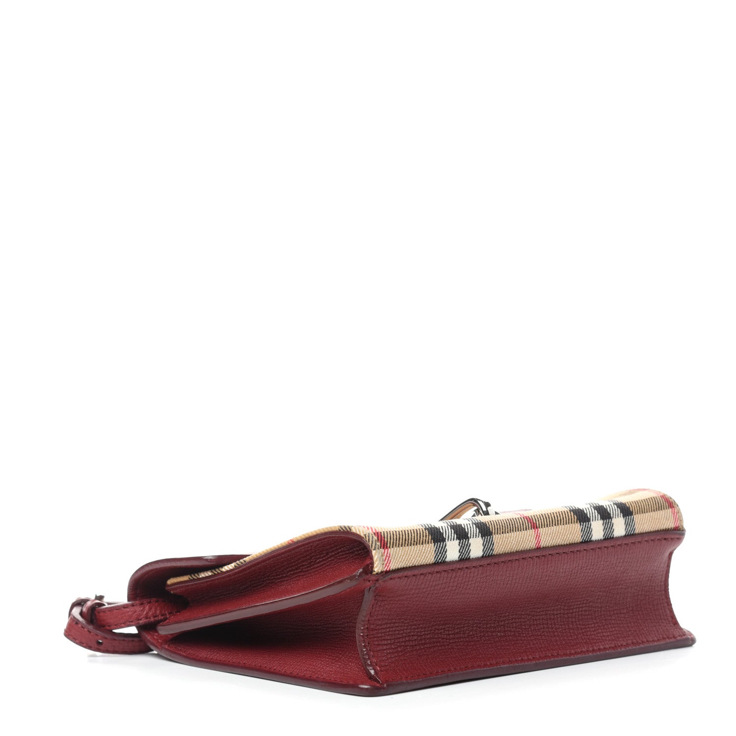 Burberry Derby Calfskin House Check Mini Macken Crossbody Bag Russet Red 4 of 9