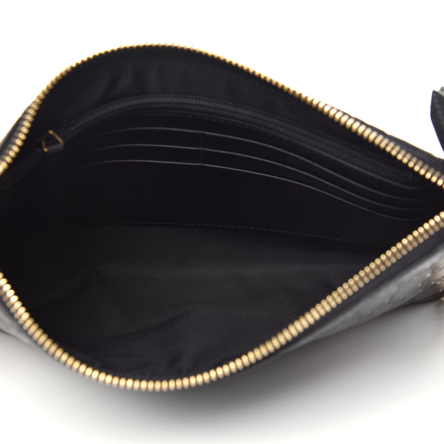 Guccissima Signature Wrist Wallet Black