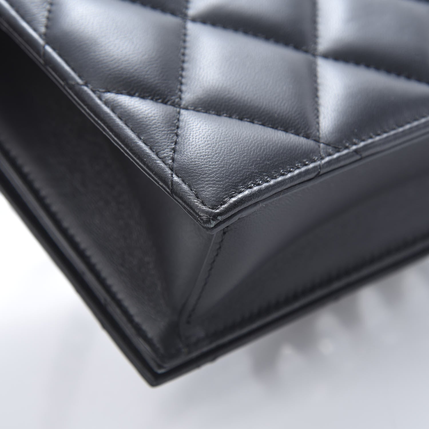 Alexander McQueen Lambskin Quilted Knuckle Shoulder Bag Black 11 of 13