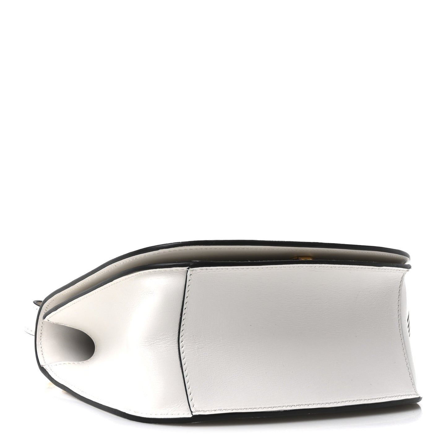 City Calf Striped Pionniere Saddle Bag White Black