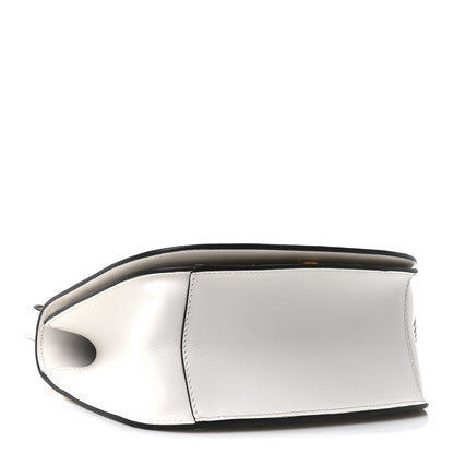 Prada City Calf Striped Pionniere Saddle Bag White Black 4 of 9