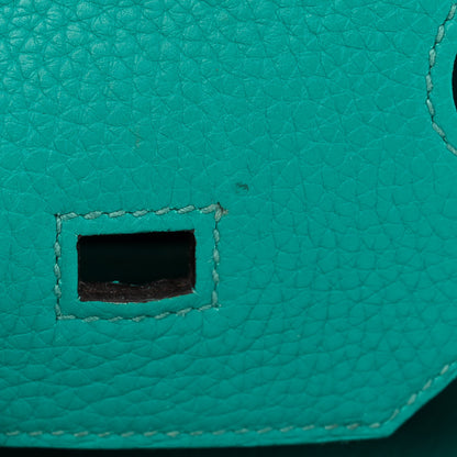 Hermes Taurillon Clemence Birkin 35 Bleu Paon 12 of 15