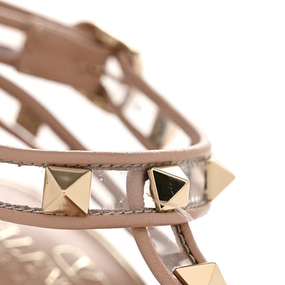 Valentino Garavani Patent PVC Rockstud Ankle Strap 100mm Pumps 37 Rose 9 of 10