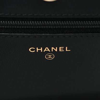 Chanel Caviar Quilted Boy Wallet On Chain WOC Black 6 of 10