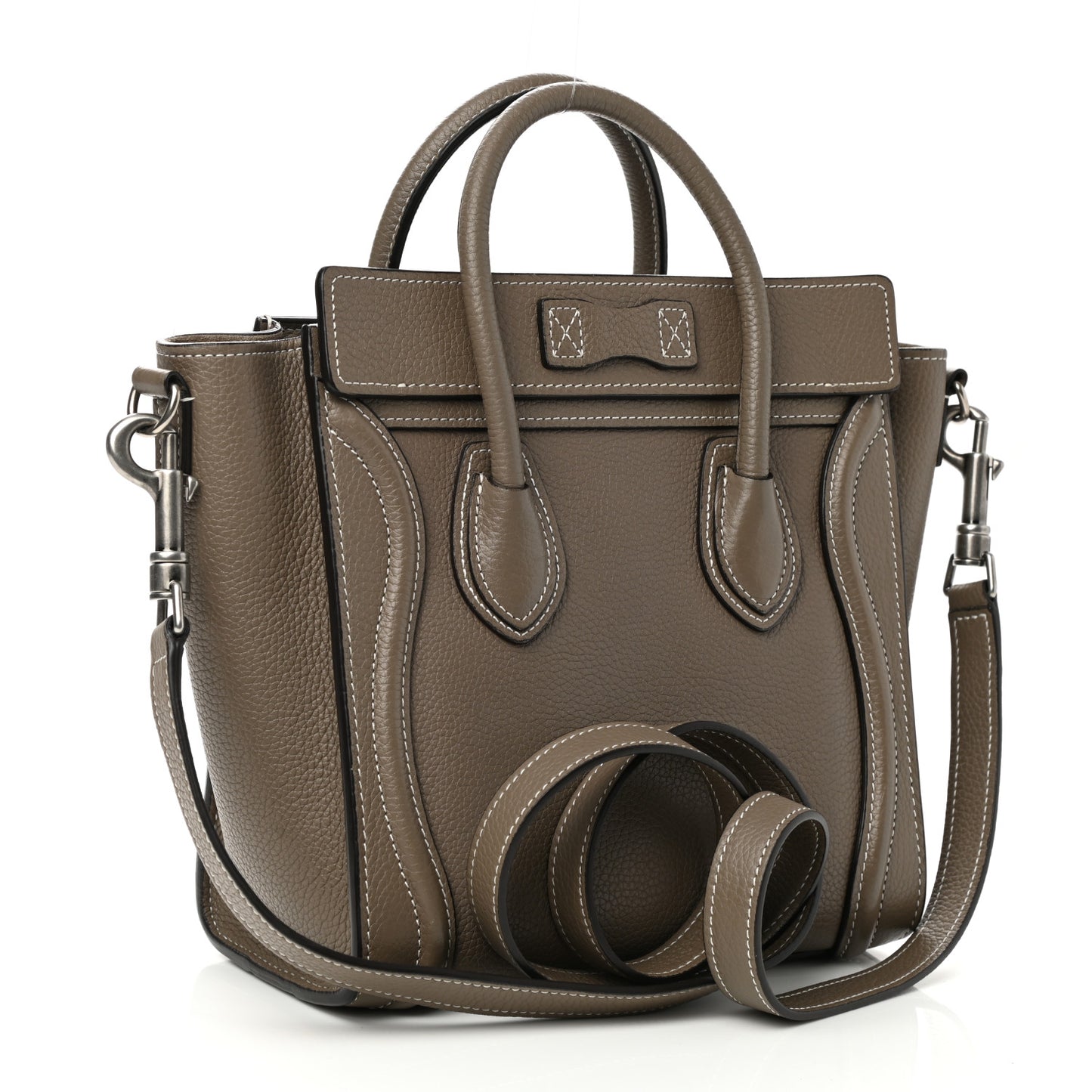 Drummed Calfskin Nano Luggage Souris