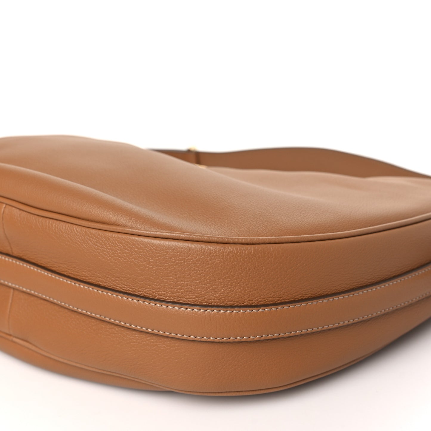 Soft Calfskin Large Shoulder Bag Caramel