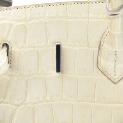Hermes Matte Niloticus Crocodile Birkin 35 Beton 23 of 39