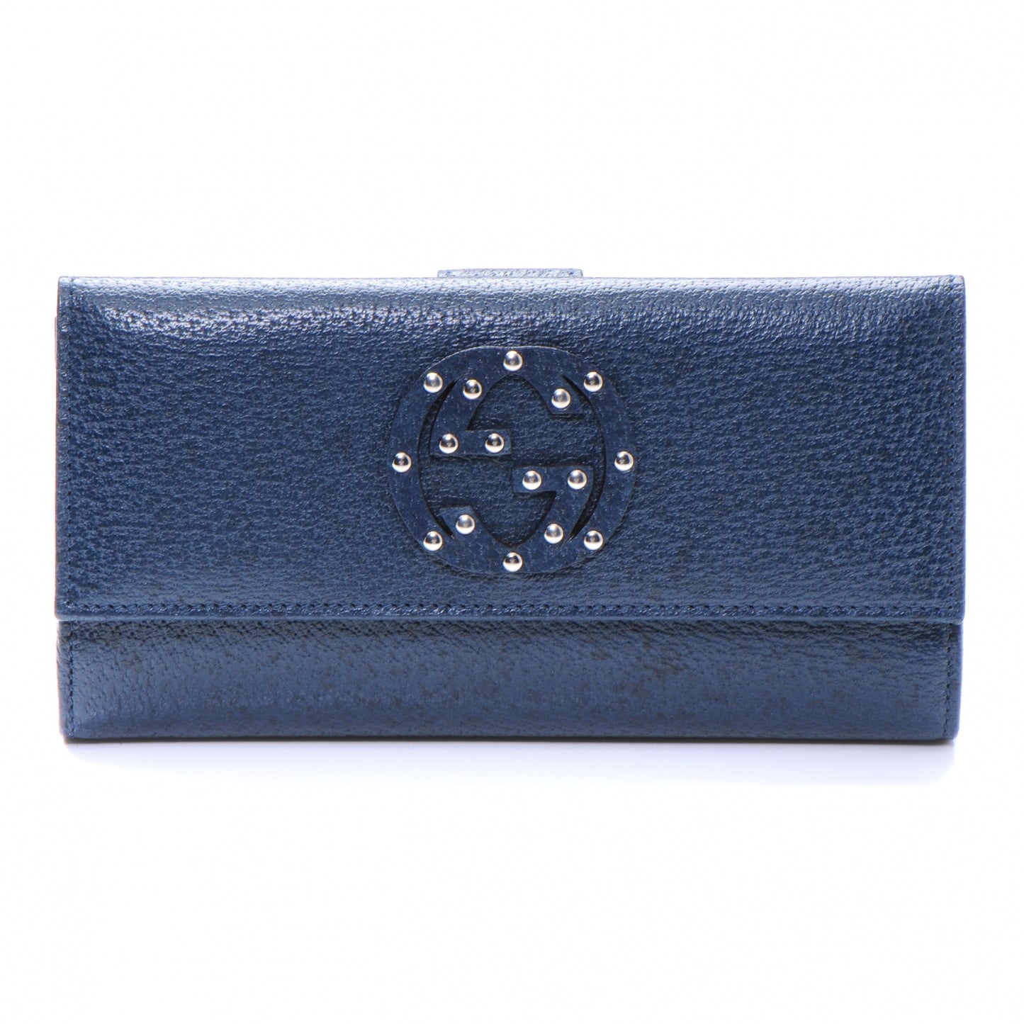 Leather Blondie Continental Wallet Royal Blue