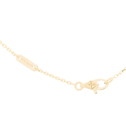 Van Cleef & Arpels 18K Yellow Gold Mother of Pearl Sweet Alhambra Pendant Necklace 6 of 7