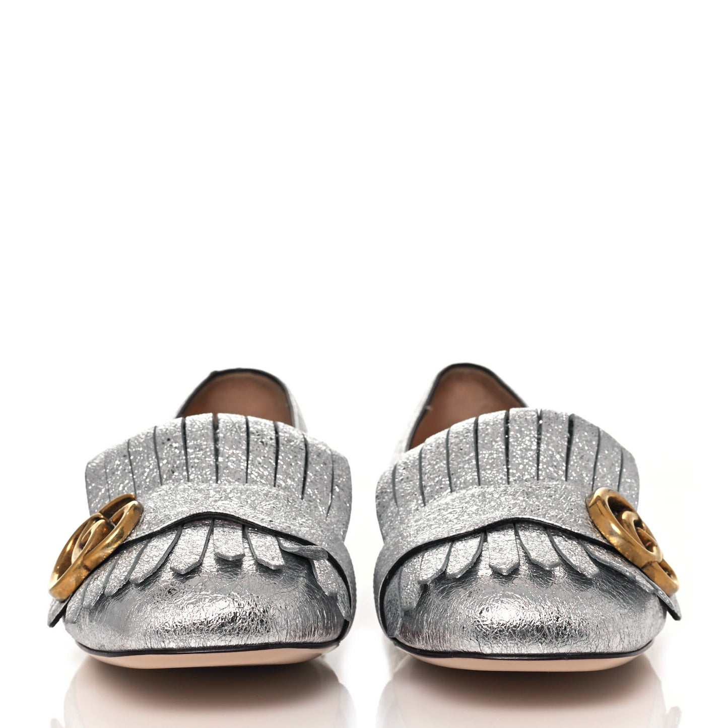 Galassia GG Marmont Fringe Flats 39 Argento