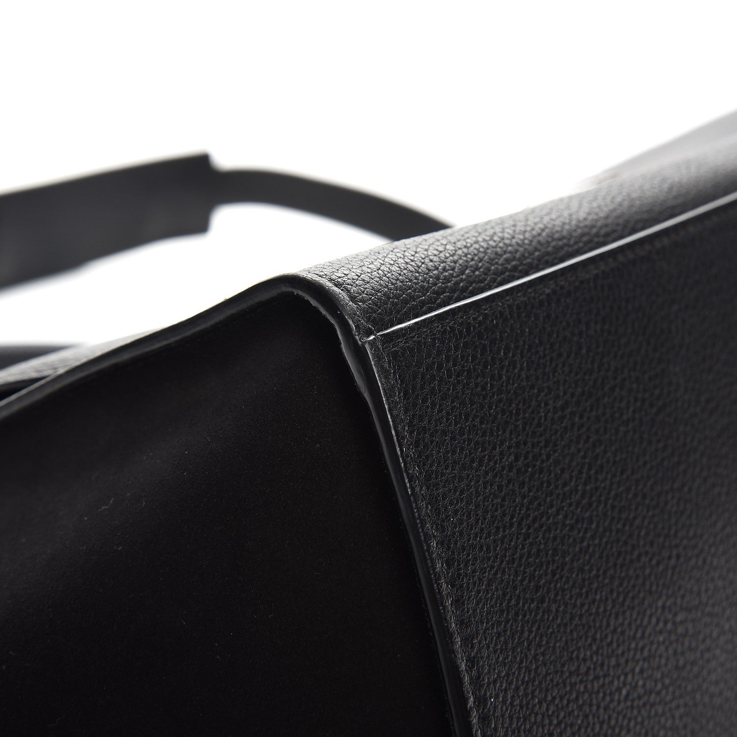 Celine Drummed Calfskin Suede Medium Trapeze Black 9 of 11