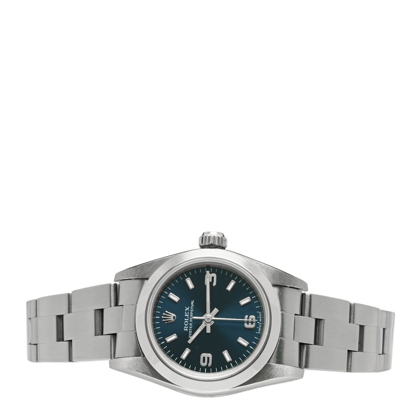Stainless Steel 24mm Oyster Perpetual Watch Blue 76080