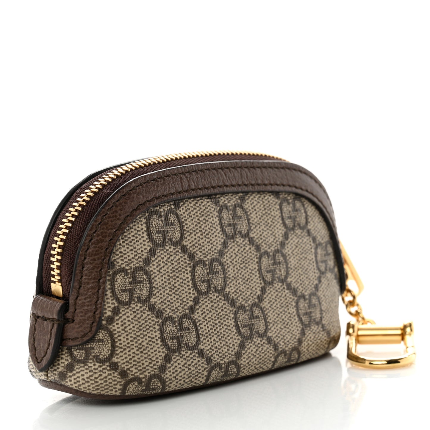 GG Supreme Monogram Web Ophidia Dome Key Pouch Beige New Acero