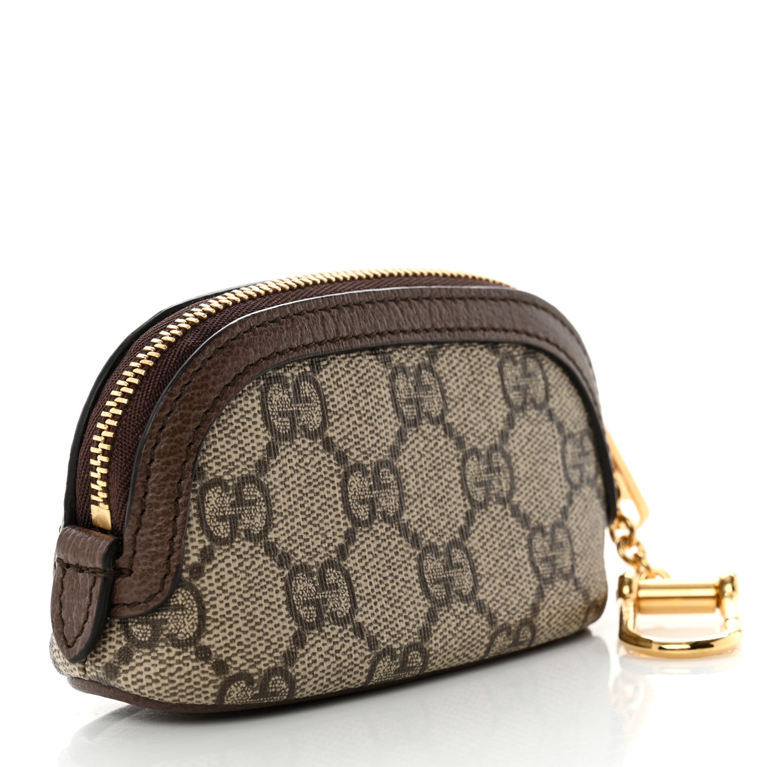 Gucci GG Supreme Monogram Web Ophidia Dome Key Pouch Beige New Acero 2 of 7