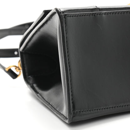 Balenciaga Shiny Box Calfskin Small Hourglass Top Handle Bag Black 7 of 8