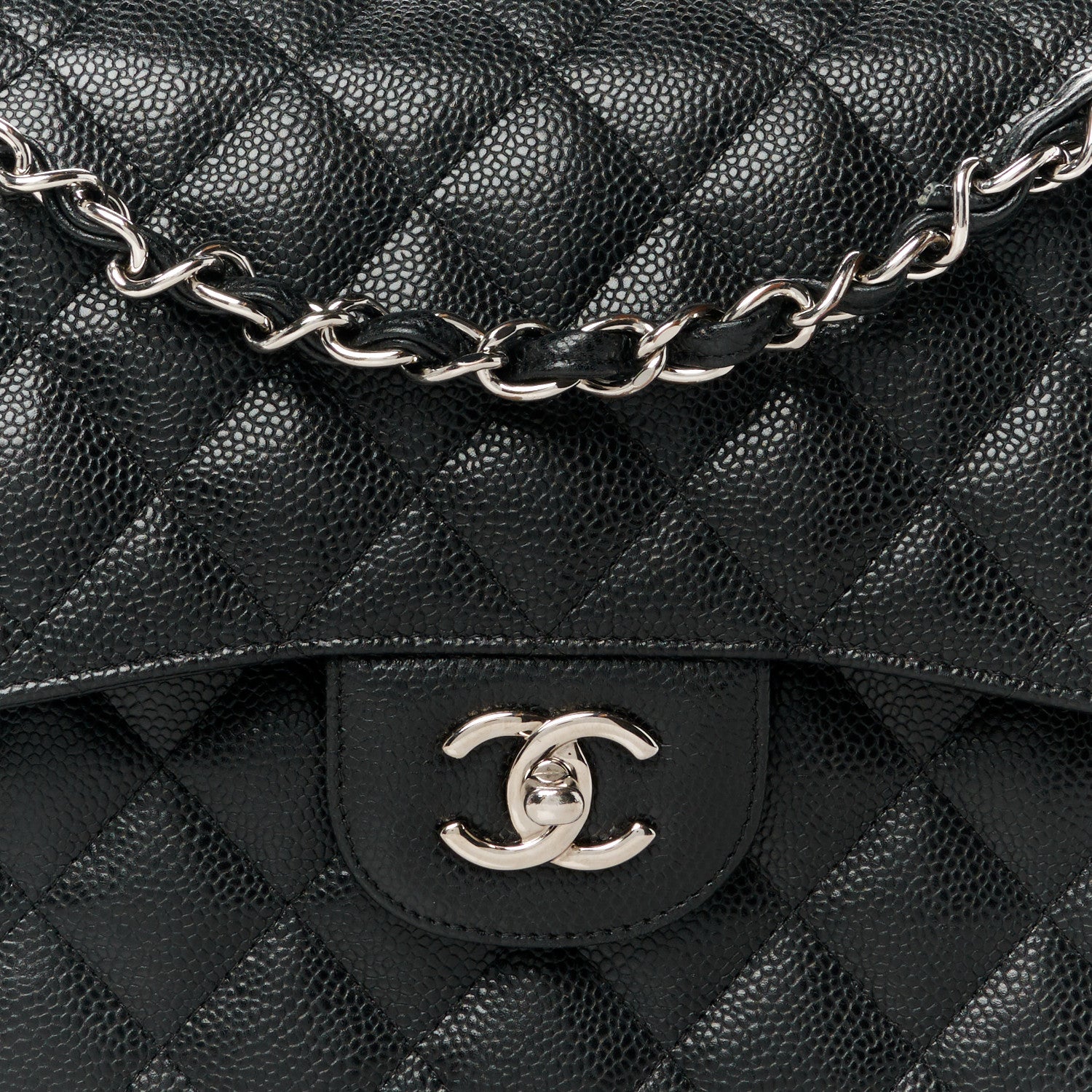 Chanel Caviar Quilted Jumbo Double Flap Black 10 of 12