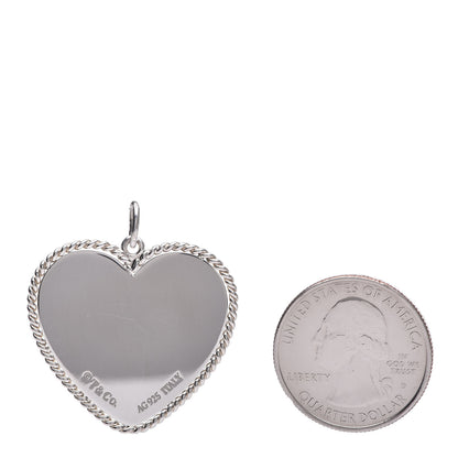 Tiffany Sterling Silver Medium Twist Heart Charm 2 of 4