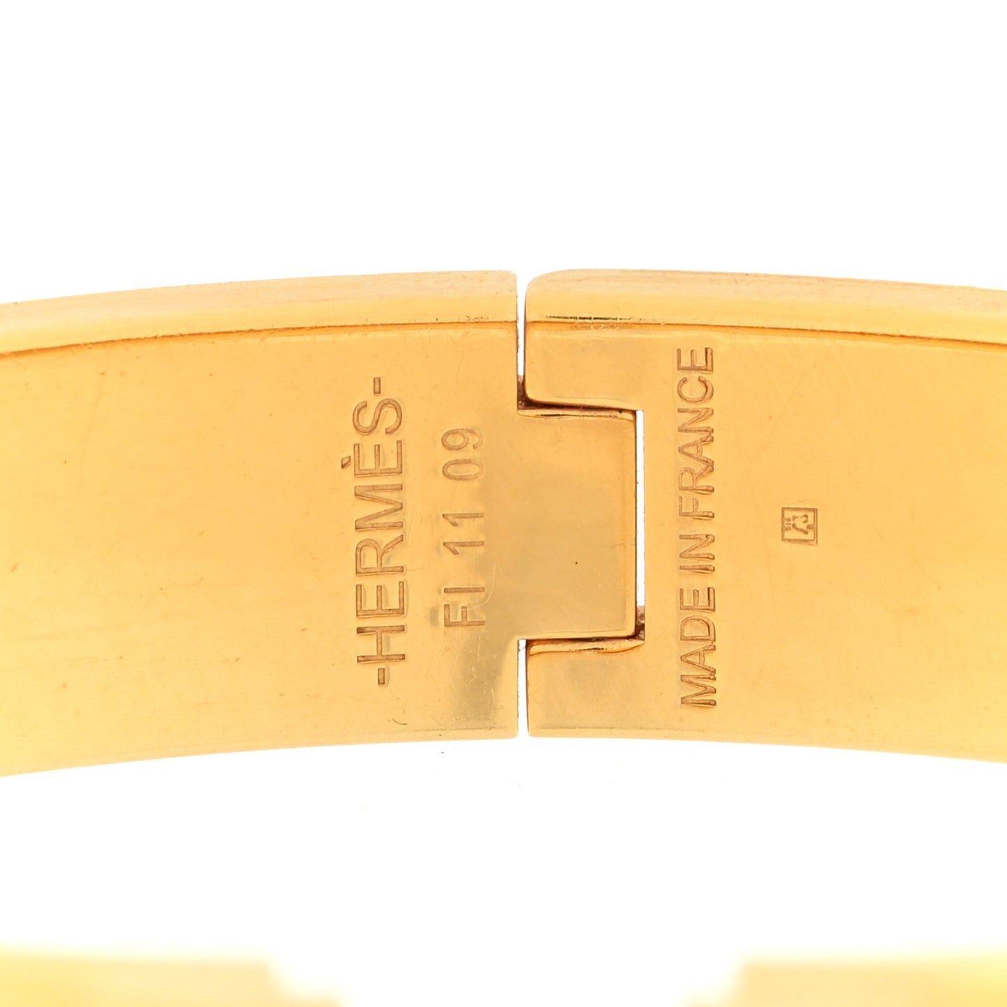 Enamel Narrow Clic Clac H Bracelet PM White