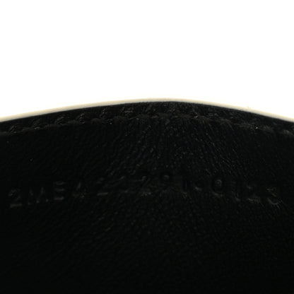 Saint Laurent Grain De Poudre Matelasse Chevron Monogram Credit Card Case Crema Soft 7 of 8