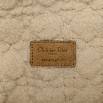 Christian Dior Shearling Cannage Large Caro Bag Camel 6 of 10