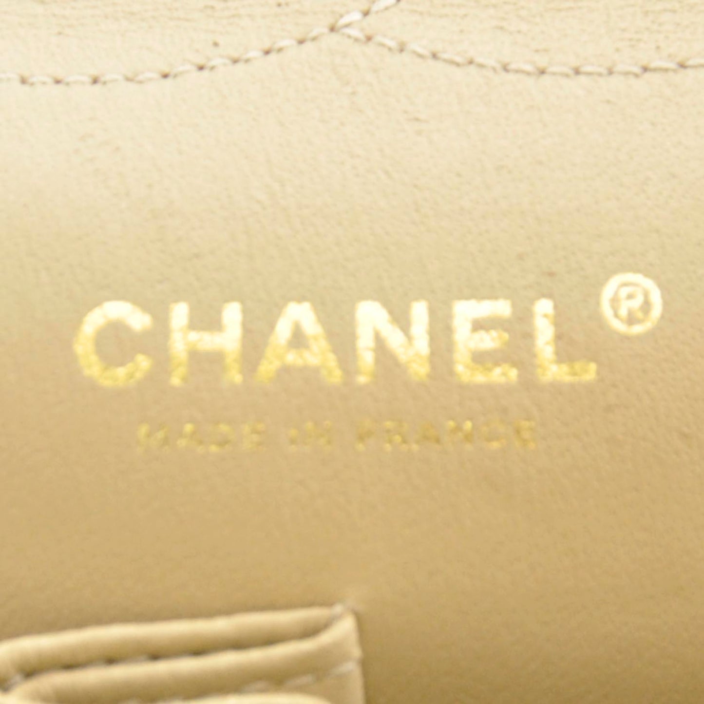 Aged Calfskin Medium Double Flap Beige