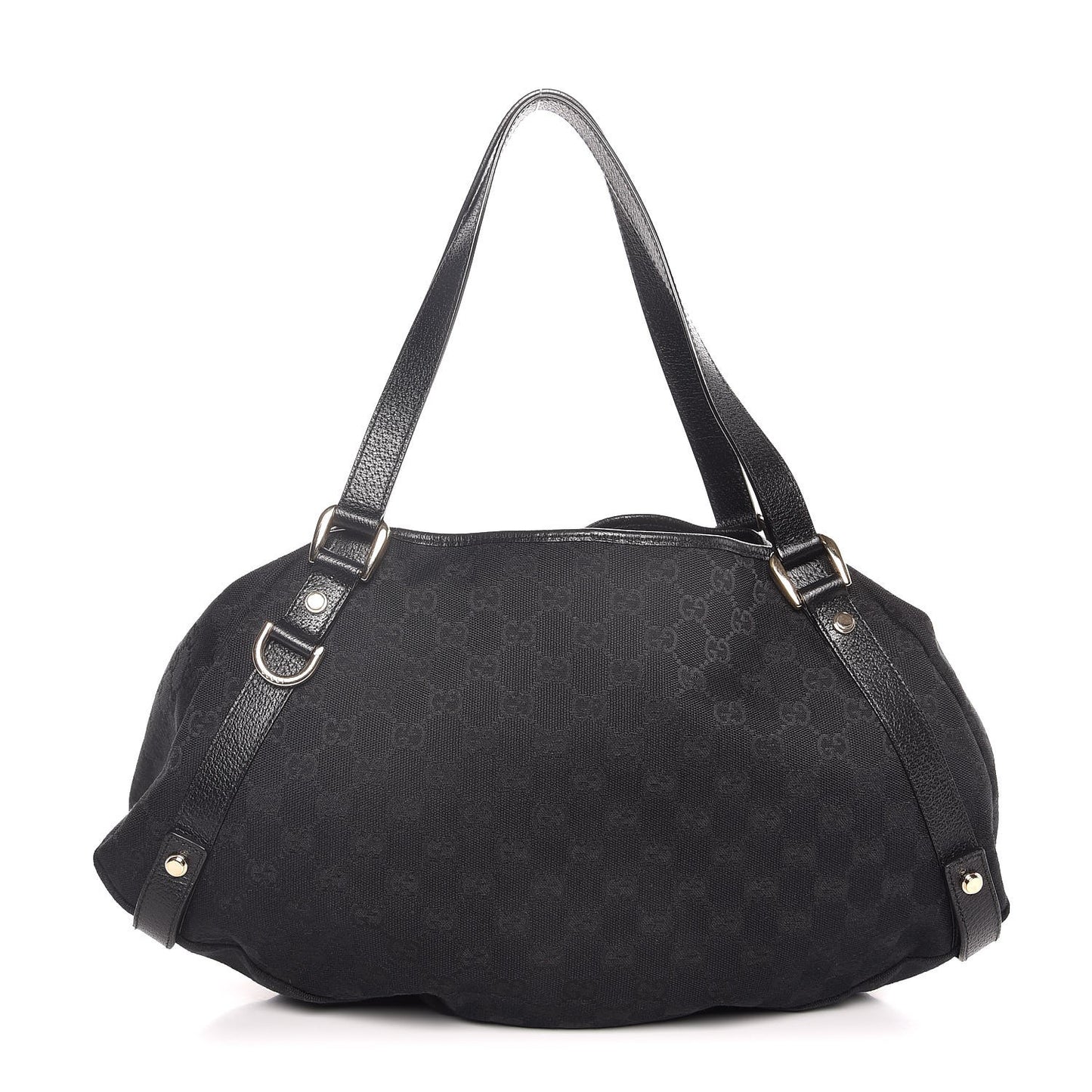 Monogram Medium Abbey Shoulder Bag Black