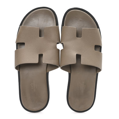 Hermes Epsom Mens Izmir Sandals 42 Etoupe 2 of 9