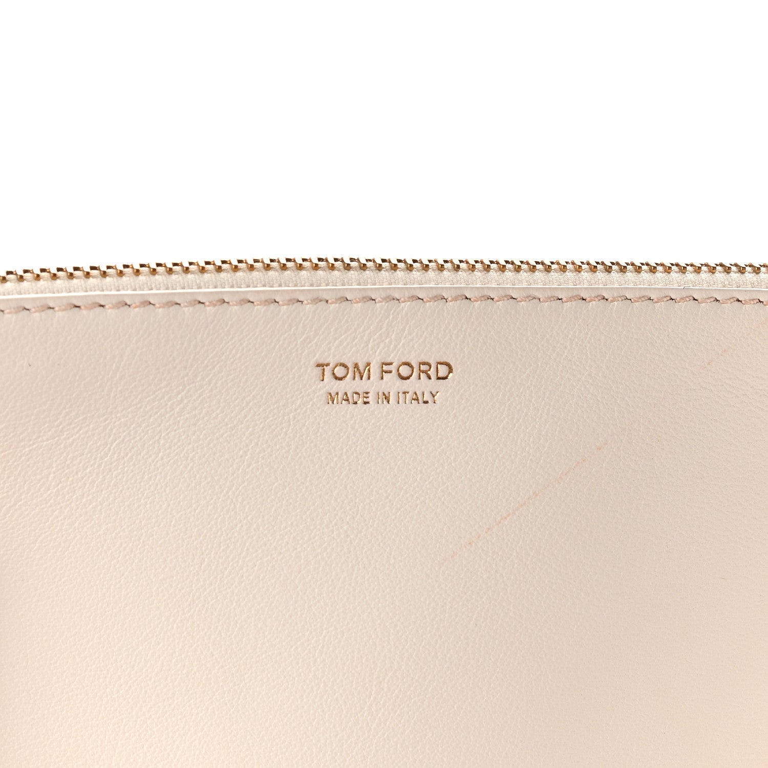 Tom Ford Calfskin Perforated Logo Tote White 7 of 11