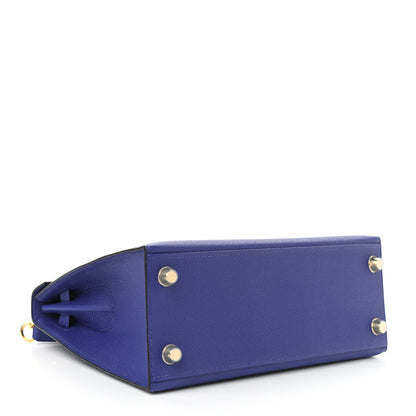 Hermes Epsom Kelly Sellier 25 Bleu Electrique 3 of 10