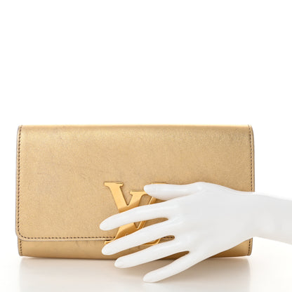 Louis Vuitton Calfskin Neo Sobe Louise EW Clutch Gold 2 of 11