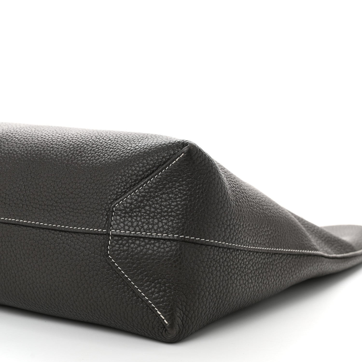 Hermes Taurillon Clemence Double Sens 45 Reversible Tote Graphite Bleu Electrique 17 of 19