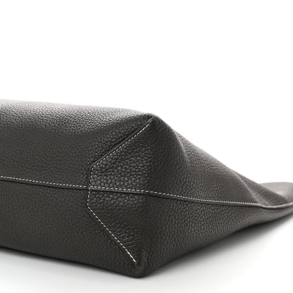 Hermes Taurillon Clemence Double Sens 45 Reversible Tote Graphite Bleu Electrique 17 of 19