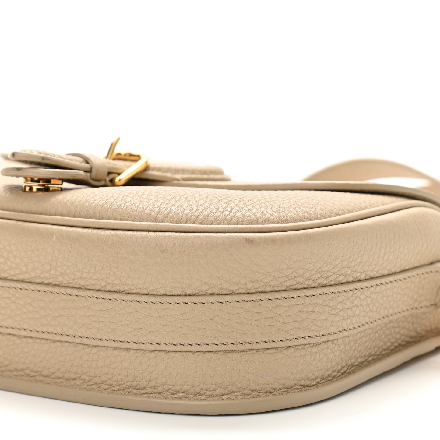 Grained Calfskin Medium Bobby Flap Beige